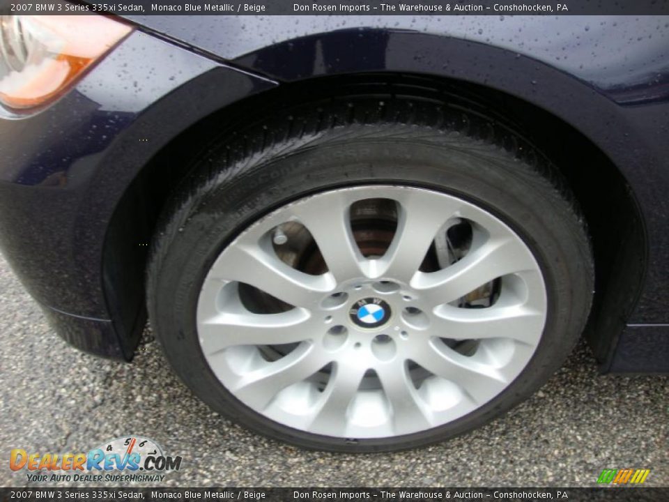 2007 BMW 3 Series 335xi Sedan Monaco Blue Metallic / Beige Photo #25