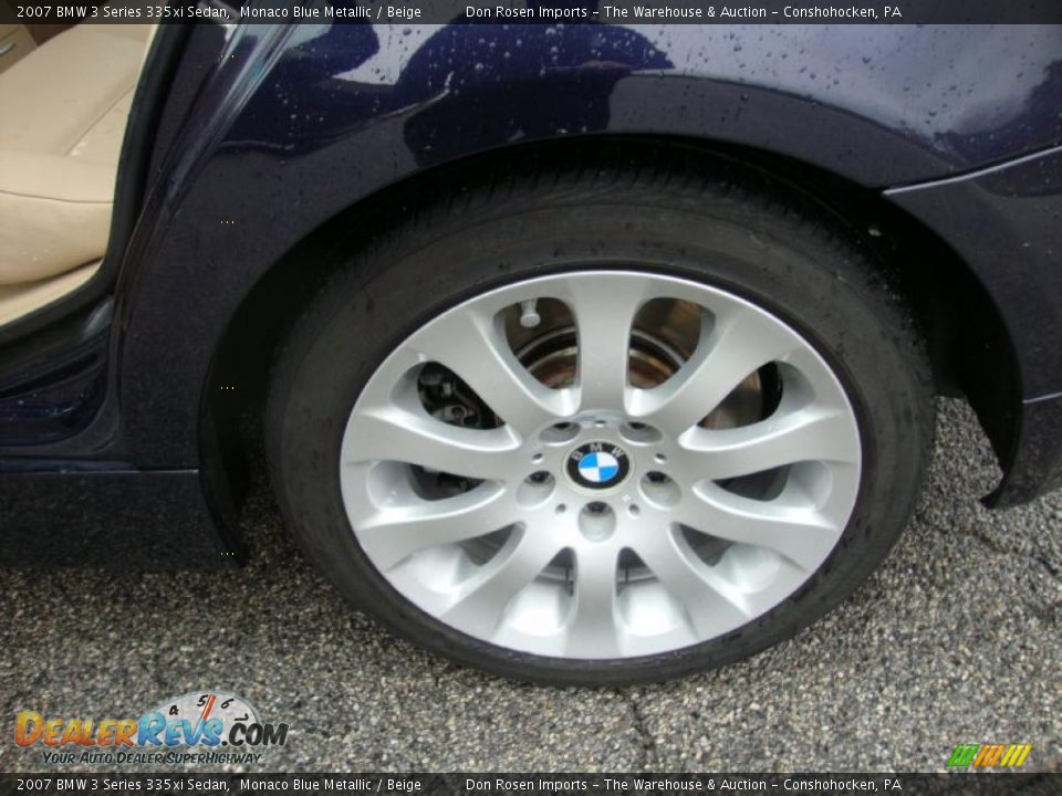 2007 BMW 3 Series 335xi Sedan Monaco Blue Metallic / Beige Photo #26