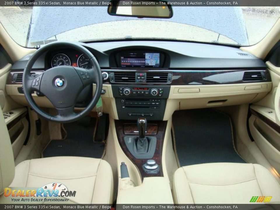 2007 BMW 3 Series 335xi Sedan Monaco Blue Metallic / Beige Photo #28