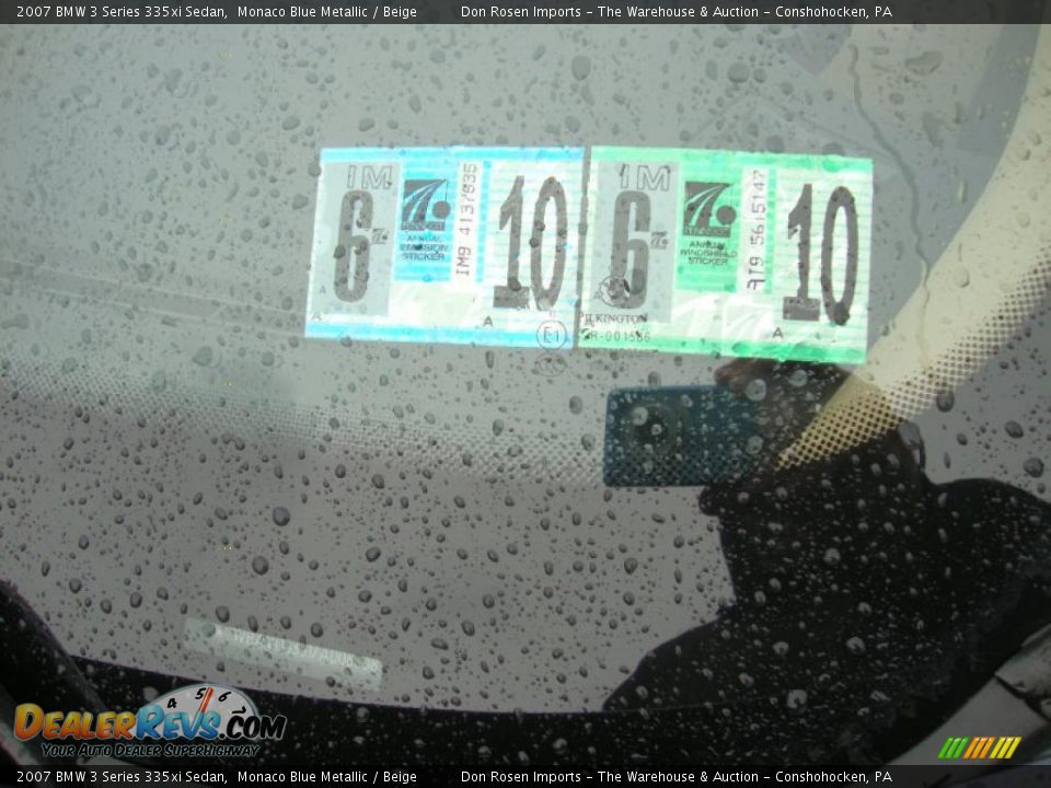 2007 BMW 3 Series 335xi Sedan Monaco Blue Metallic / Beige Photo #34