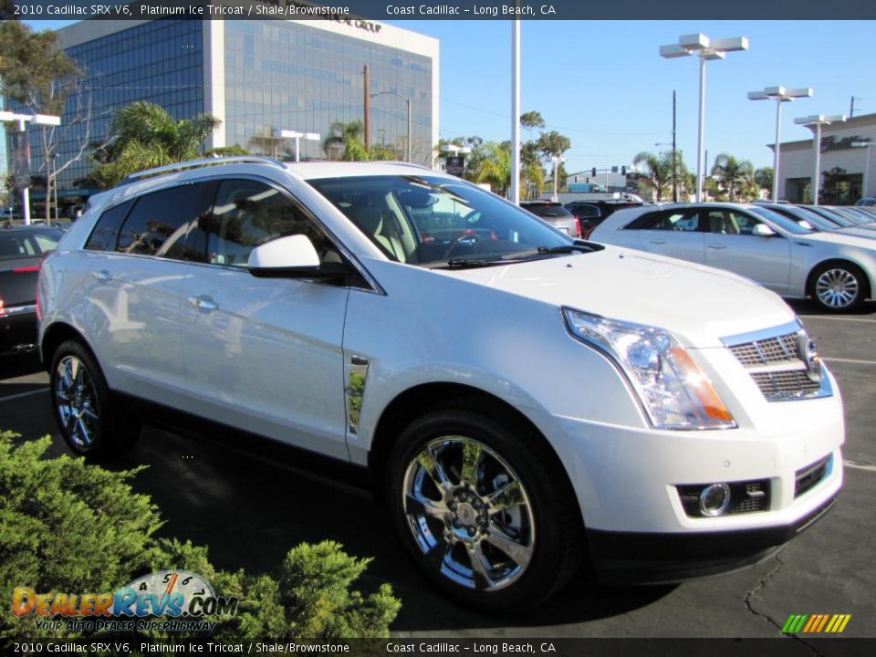 2010 Cadillac SRX V6 Platinum Ice Tricoat / Shale/Brownstone Photo #2