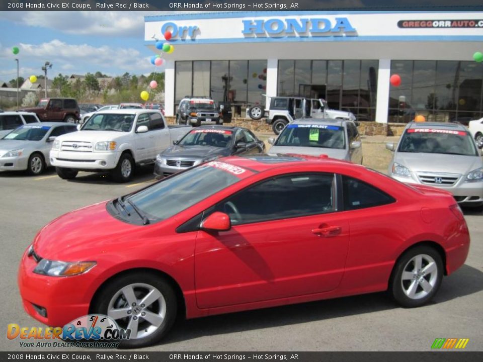 2008 Honda Civic EX Coupe Rallye Red / Black Photo #1