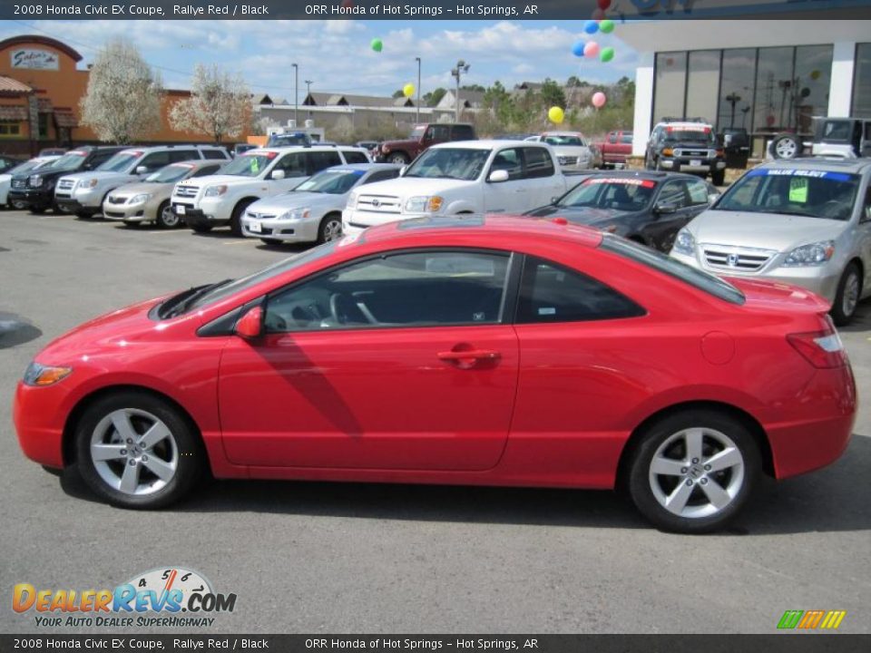 2008 Honda Civic EX Coupe Rallye Red / Black Photo #2