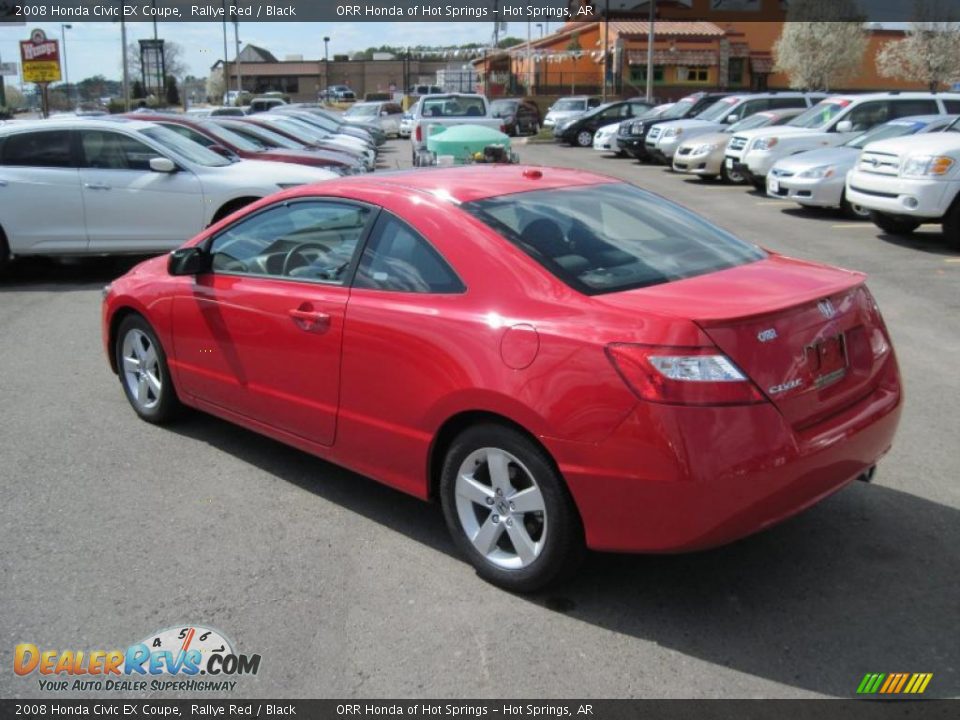 2008 Honda Civic EX Coupe Rallye Red / Black Photo #3