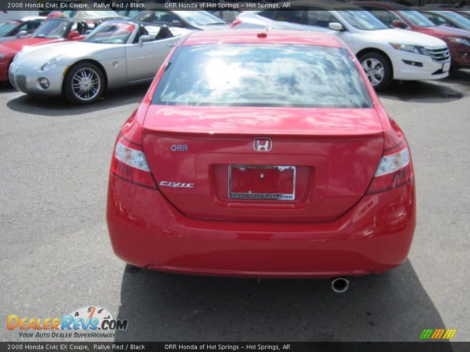 2008 Honda Civic EX Coupe Rallye Red / Black Photo #4
