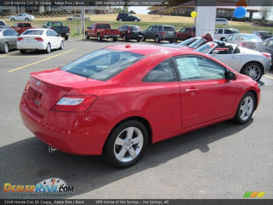 2008 Honda Civic EX Coupe Rallye Red / Black Photo #5