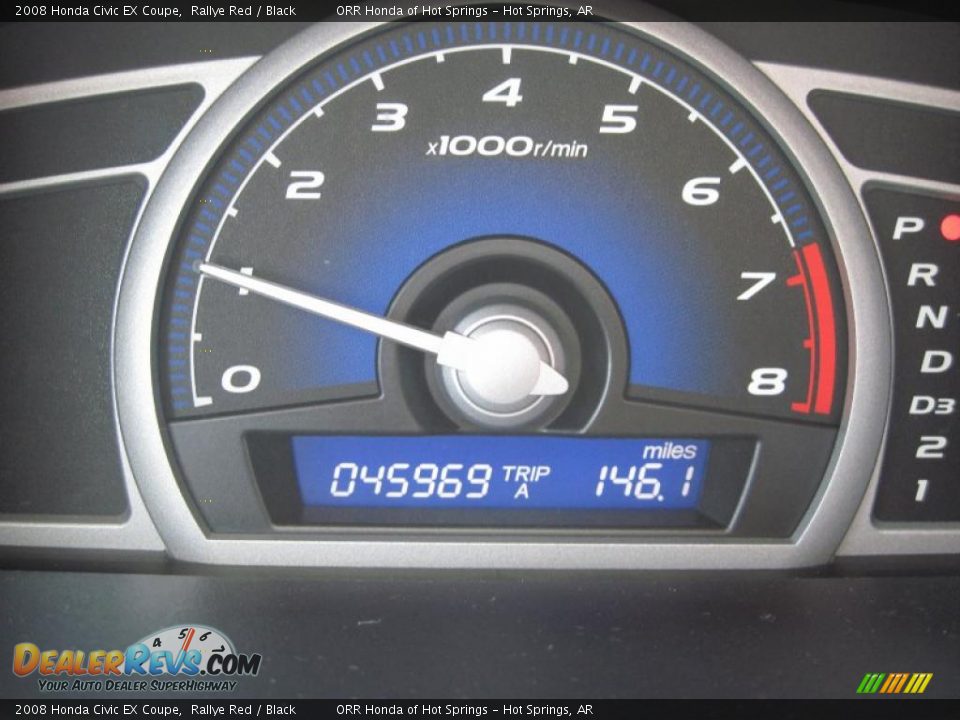 2008 Honda Civic EX Coupe Rallye Red / Black Photo #15
