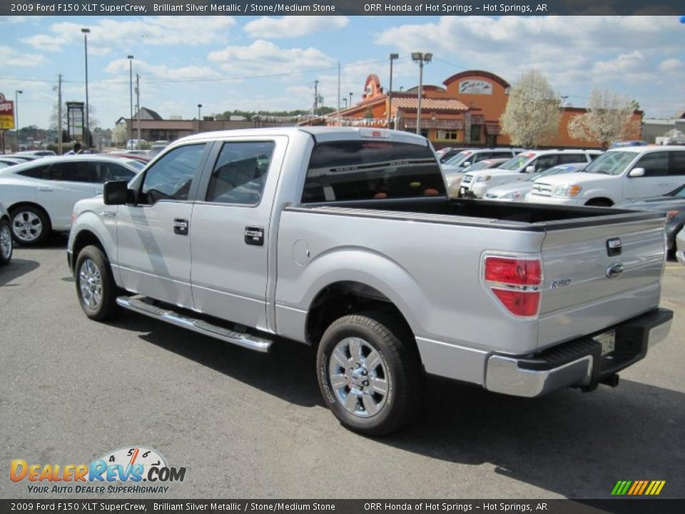 2009 Ford F150 XLT SuperCrew Brilliant Silver Metallic / Stone/Medium Stone Photo #3
