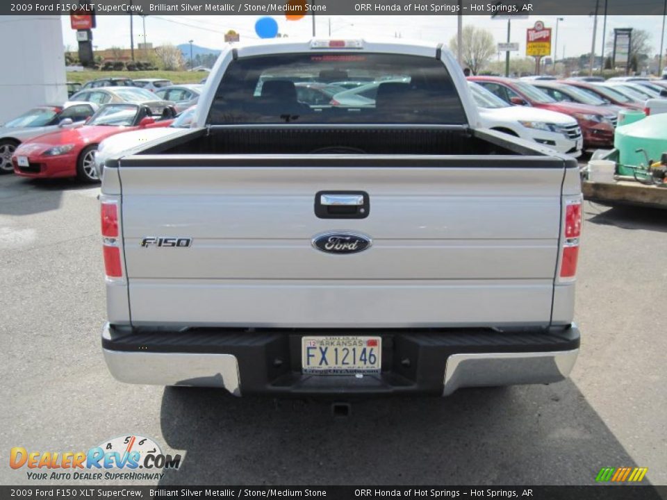2009 Ford F150 XLT SuperCrew Brilliant Silver Metallic / Stone/Medium Stone Photo #4