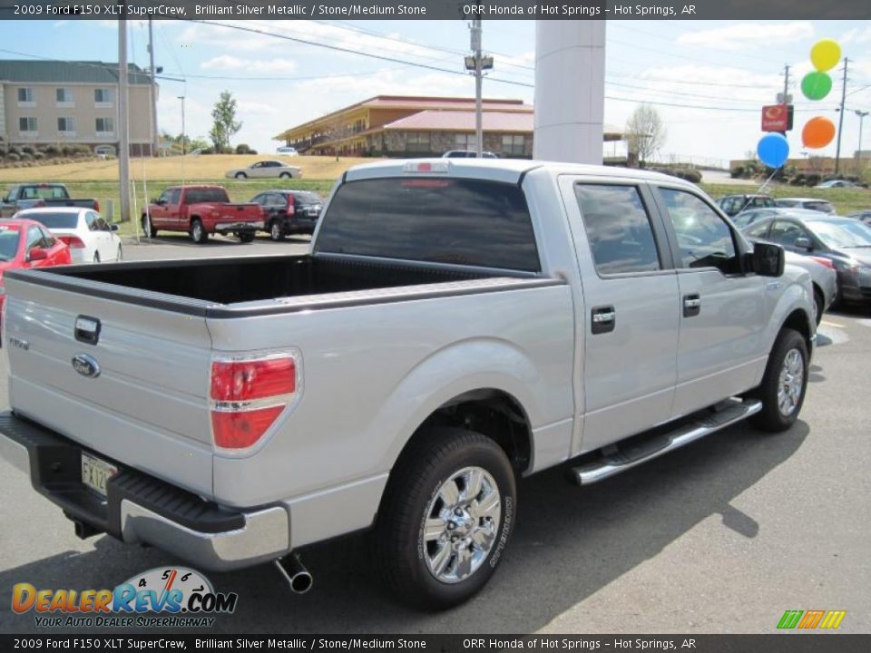 2009 Ford F150 XLT SuperCrew Brilliant Silver Metallic / Stone/Medium Stone Photo #5