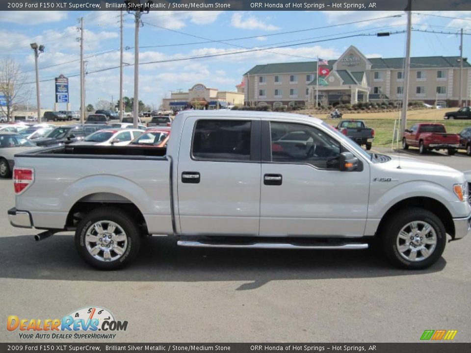 2009 Ford F150 XLT SuperCrew Brilliant Silver Metallic / Stone/Medium Stone Photo #6