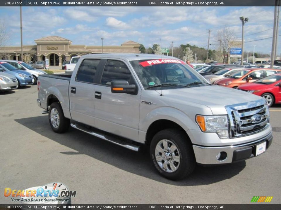 2009 Ford F150 XLT SuperCrew Brilliant Silver Metallic / Stone/Medium Stone Photo #7