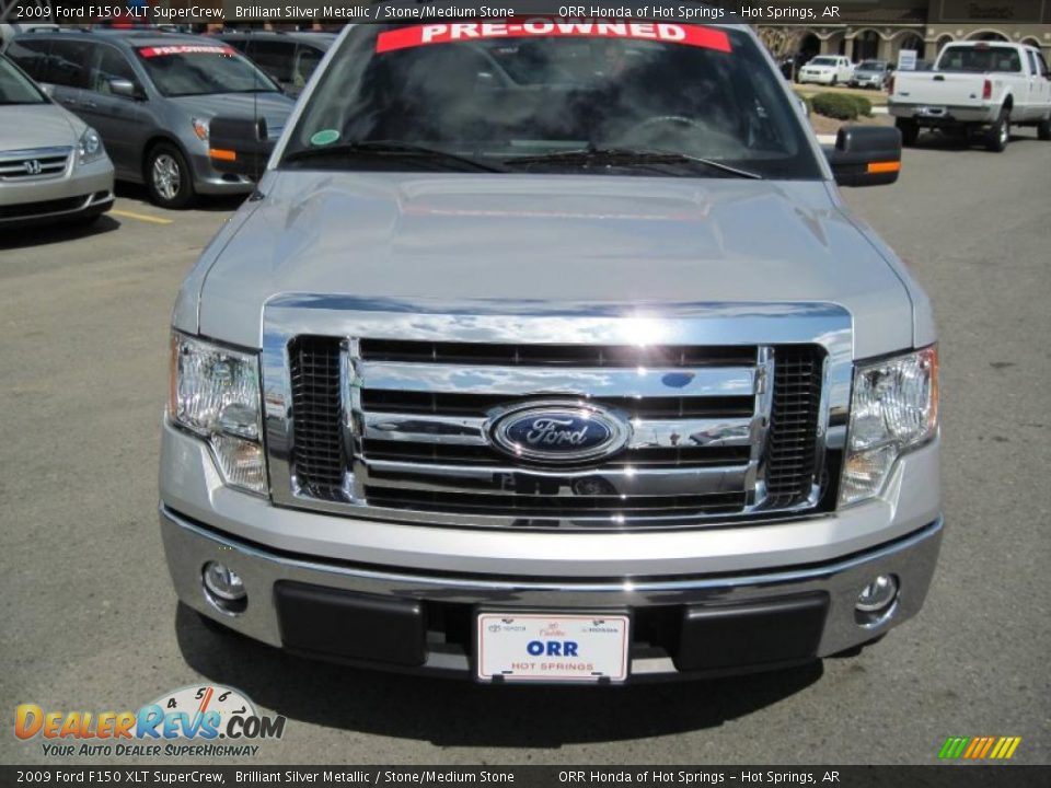 2009 Ford F150 XLT SuperCrew Brilliant Silver Metallic / Stone/Medium Stone Photo #8