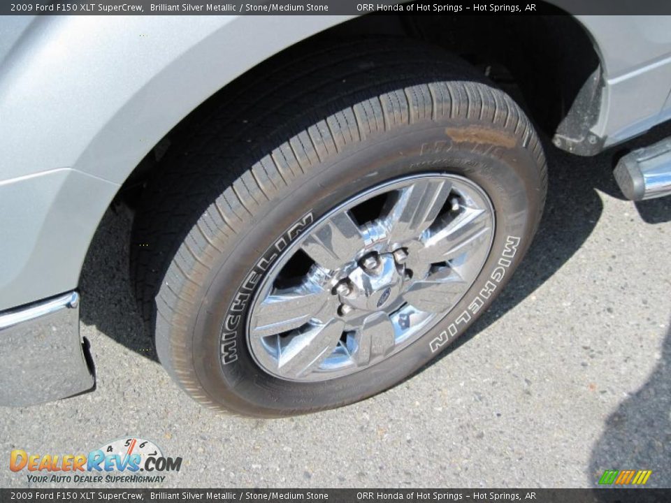 2009 Ford F150 XLT SuperCrew Brilliant Silver Metallic / Stone/Medium Stone Photo #9