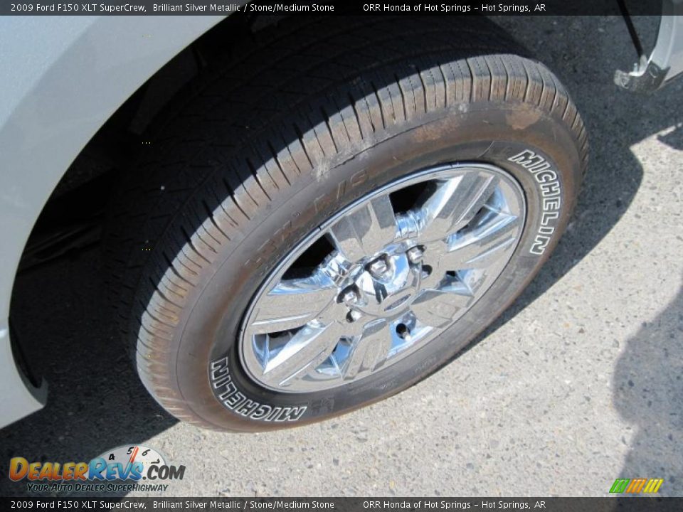 2009 Ford F150 XLT SuperCrew Brilliant Silver Metallic / Stone/Medium Stone Photo #10