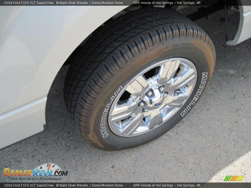 2009 Ford F150 XLT SuperCrew Brilliant Silver Metallic / Stone/Medium Stone Photo #11