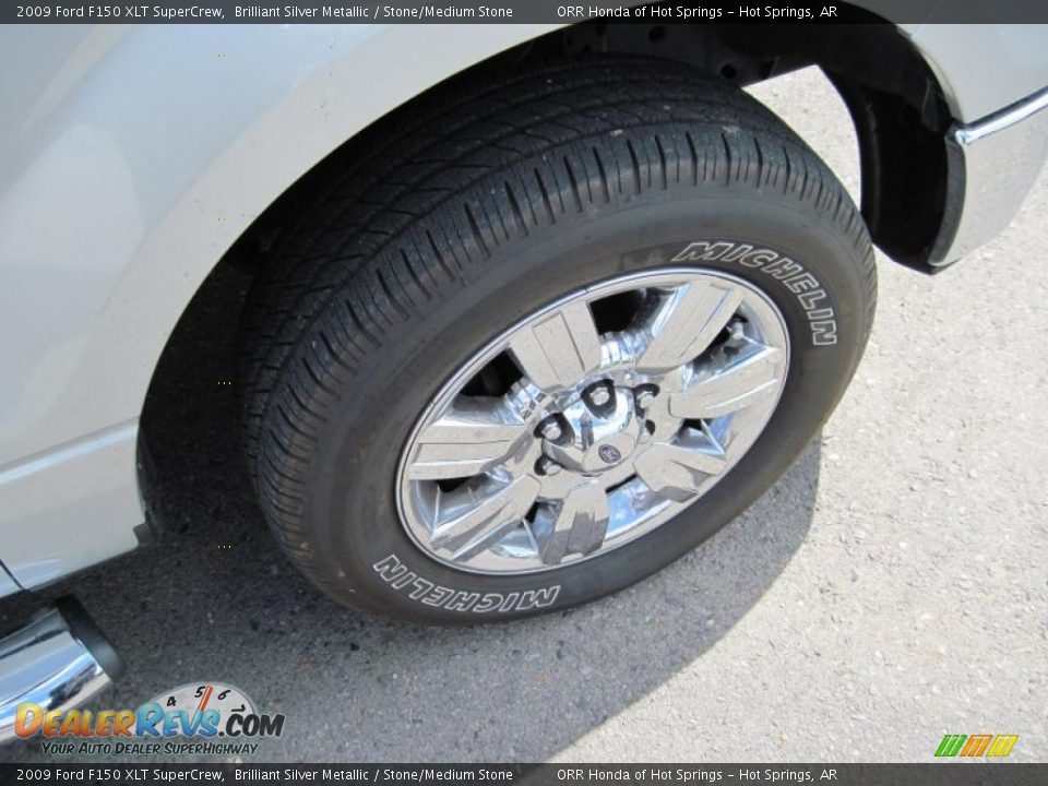 2009 Ford F150 XLT SuperCrew Brilliant Silver Metallic / Stone/Medium Stone Photo #12