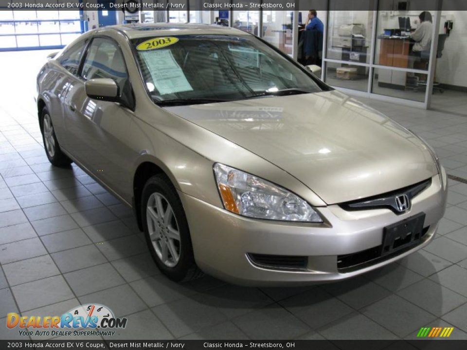 2003 Honda Accord EX V6 Coupe Desert Mist Metallic / Ivory Photo #1