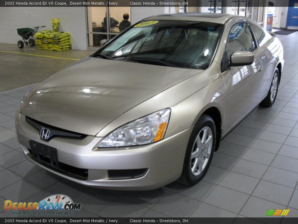 2003 Honda Accord EX V6 Coupe Desert Mist Metallic / Ivory Photo #2