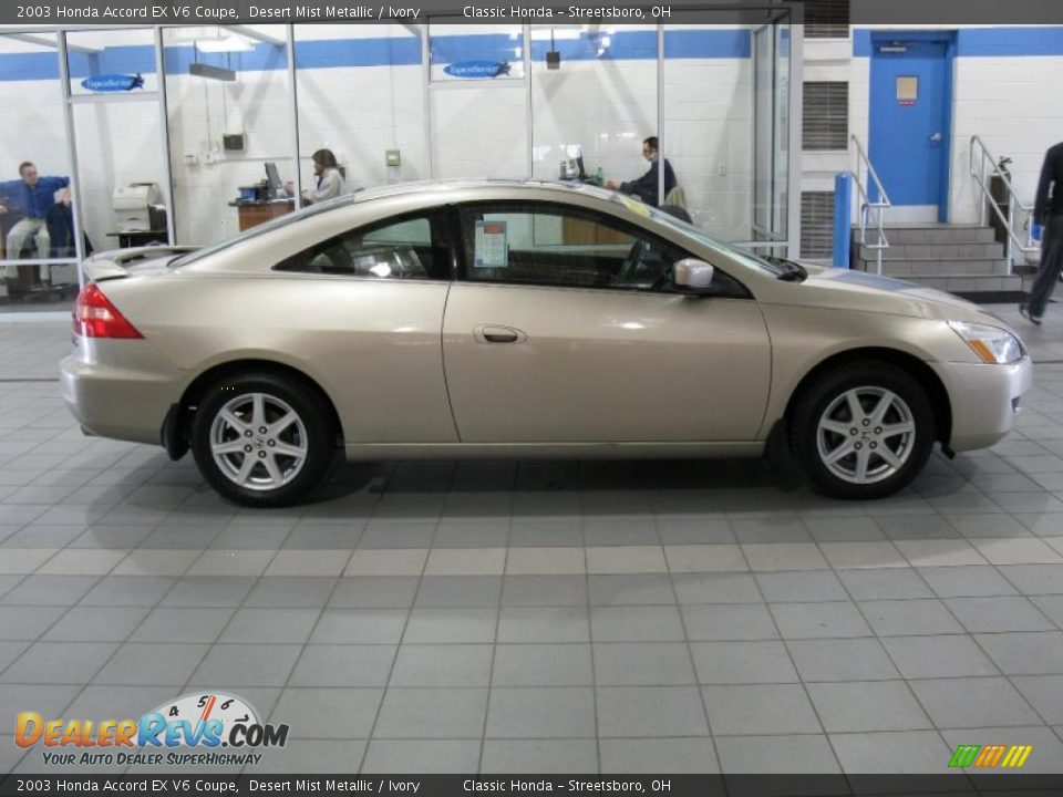 2003 Honda Accord EX V6 Coupe Desert Mist Metallic / Ivory Photo #3