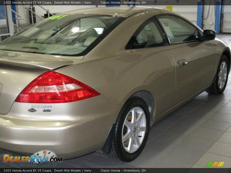 2003 Honda Accord EX V6 Coupe Desert Mist Metallic / Ivory Photo #8