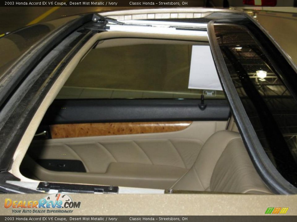 2003 Honda Accord EX V6 Coupe Desert Mist Metallic / Ivory Photo #11