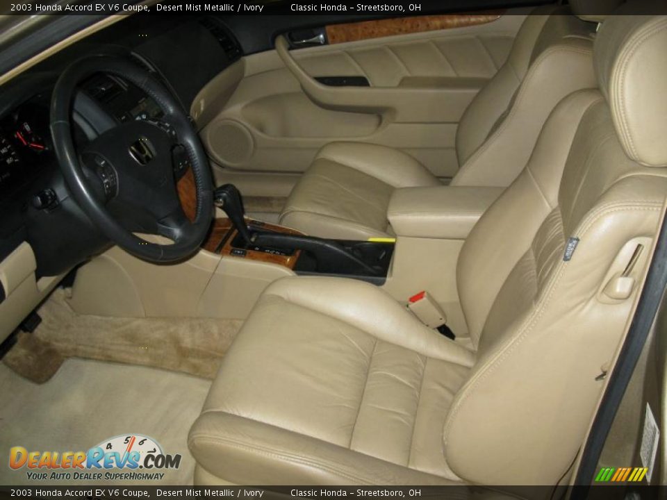 2003 Honda Accord EX V6 Coupe Desert Mist Metallic / Ivory Photo #13