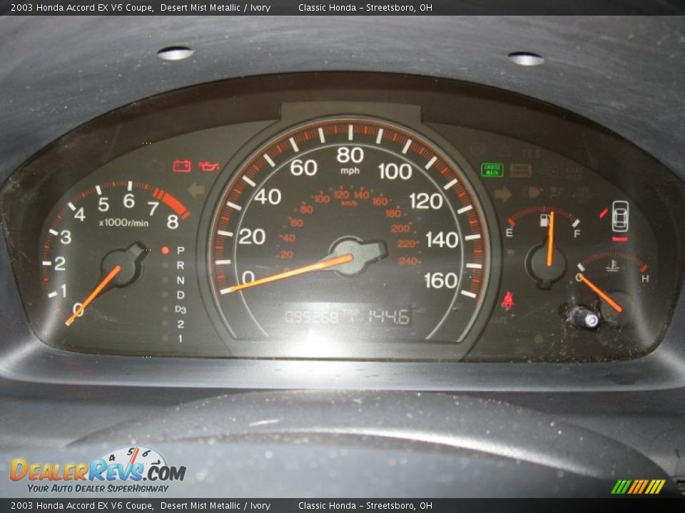 2003 Honda Accord EX V6 Coupe Desert Mist Metallic / Ivory Photo #15
