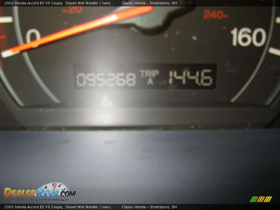 2003 Honda Accord EX V6 Coupe Desert Mist Metallic / Ivory Photo #16