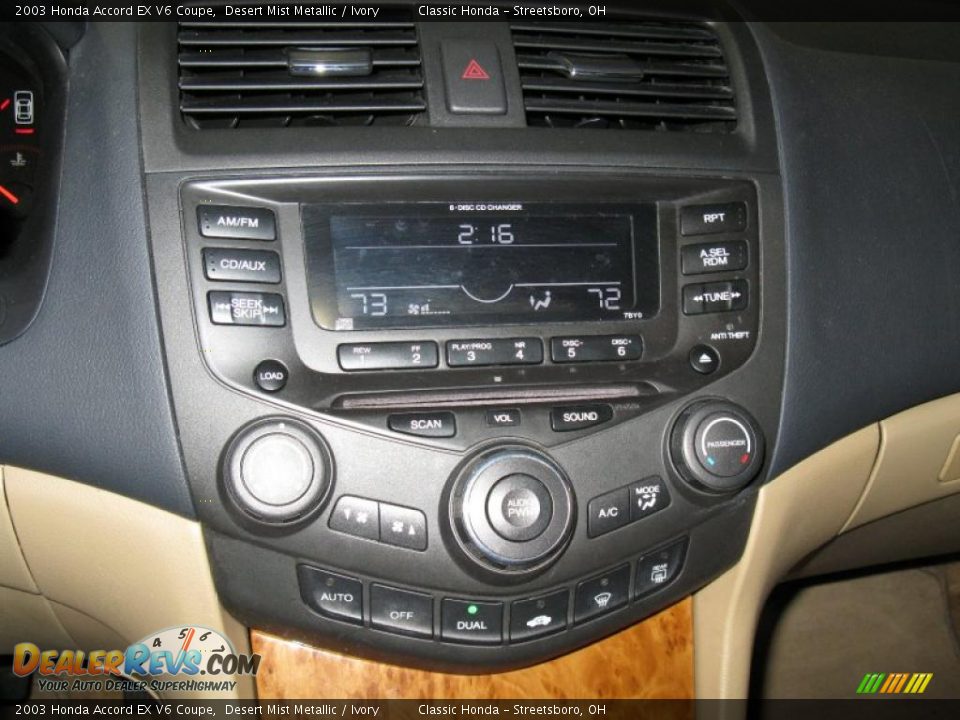 2003 Honda Accord EX V6 Coupe Desert Mist Metallic / Ivory Photo #17
