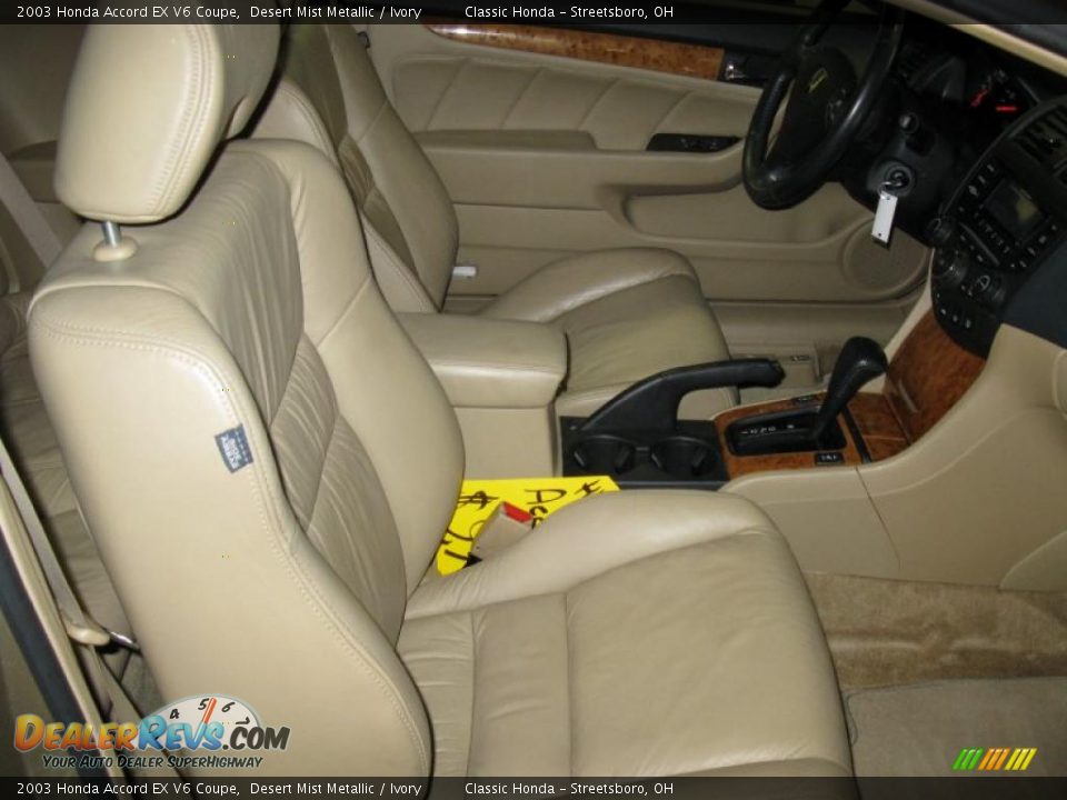 2003 Honda Accord EX V6 Coupe Desert Mist Metallic / Ivory Photo #22