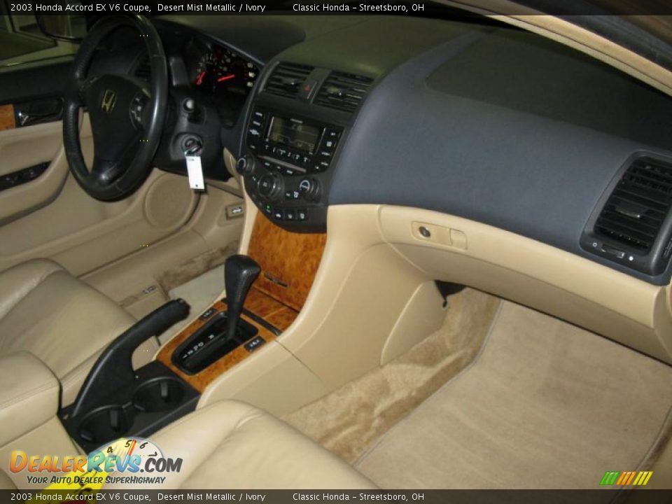 2003 Honda Accord EX V6 Coupe Desert Mist Metallic / Ivory Photo #24