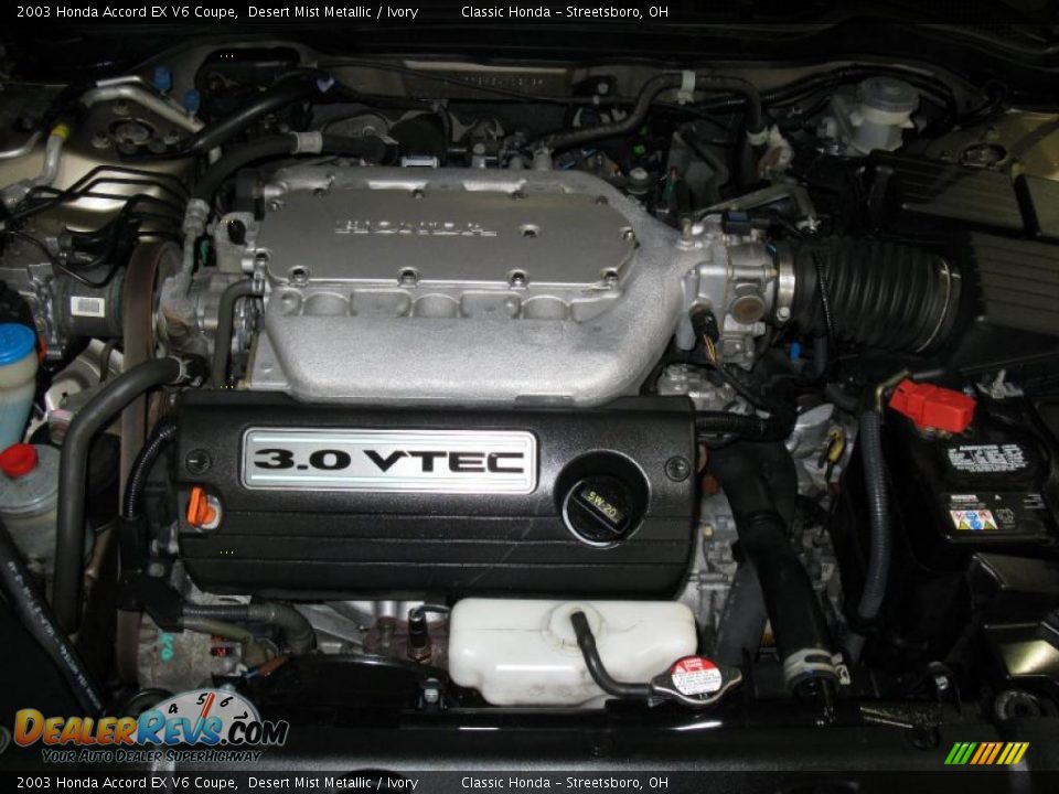 2003 Honda Accord EX V6 Coupe Desert Mist Metallic / Ivory Photo #25