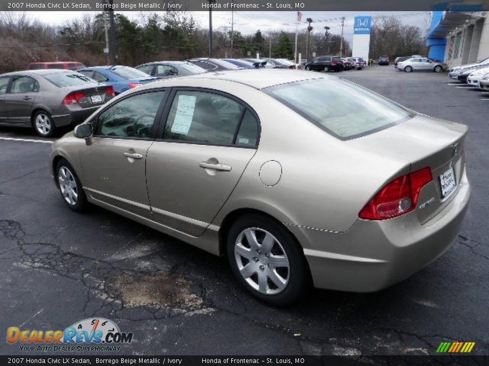 2007 Honda Civic LX Sedan Borrego Beige Metallic / Ivory Photo #2