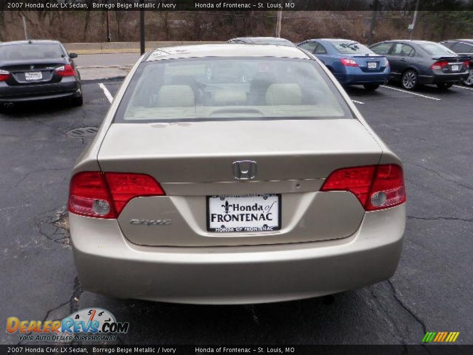 2007 Honda Civic LX Sedan Borrego Beige Metallic / Ivory Photo #3