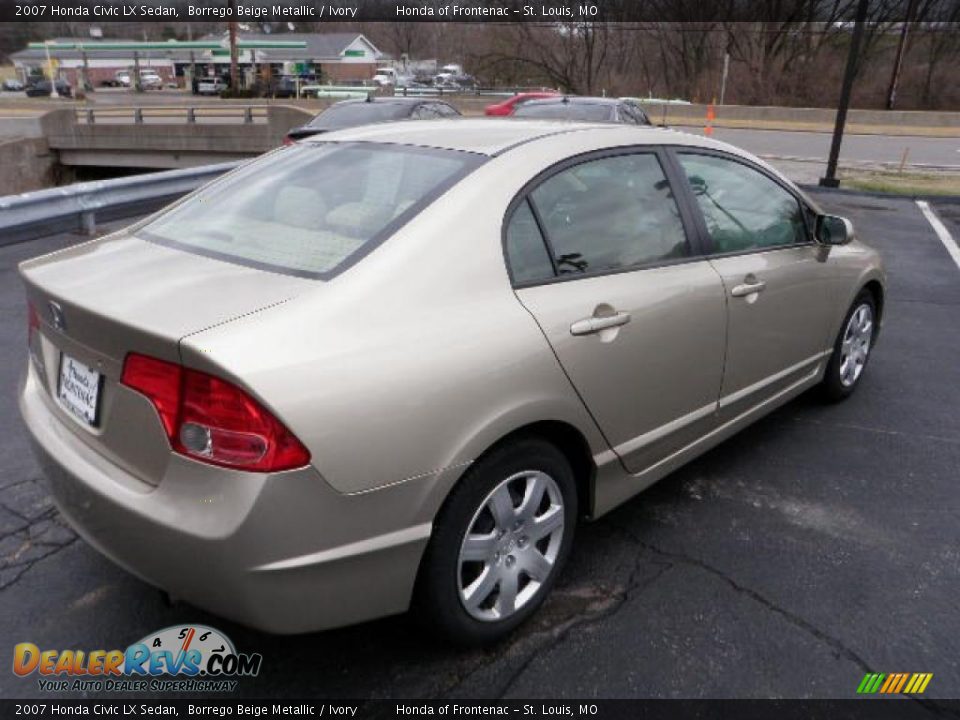 2007 Honda Civic LX Sedan Borrego Beige Metallic / Ivory Photo #4