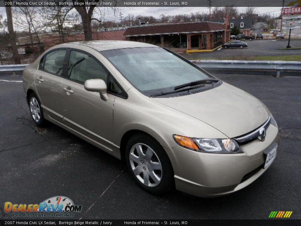 2007 Honda Civic LX Sedan Borrego Beige Metallic / Ivory Photo #6