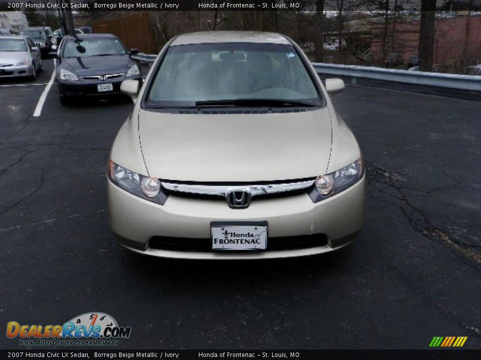 2007 Honda Civic LX Sedan Borrego Beige Metallic / Ivory Photo #7