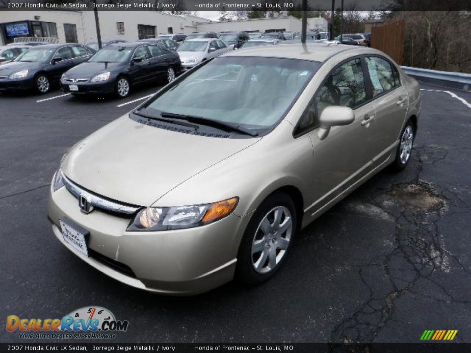 2007 Honda Civic LX Sedan Borrego Beige Metallic / Ivory Photo #8