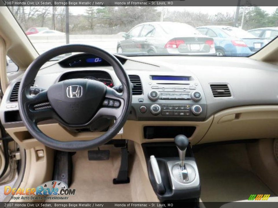 2007 Honda Civic LX Sedan Borrego Beige Metallic / Ivory Photo #10
