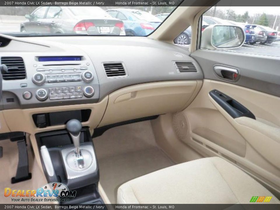 2007 Honda Civic LX Sedan Borrego Beige Metallic / Ivory Photo #11