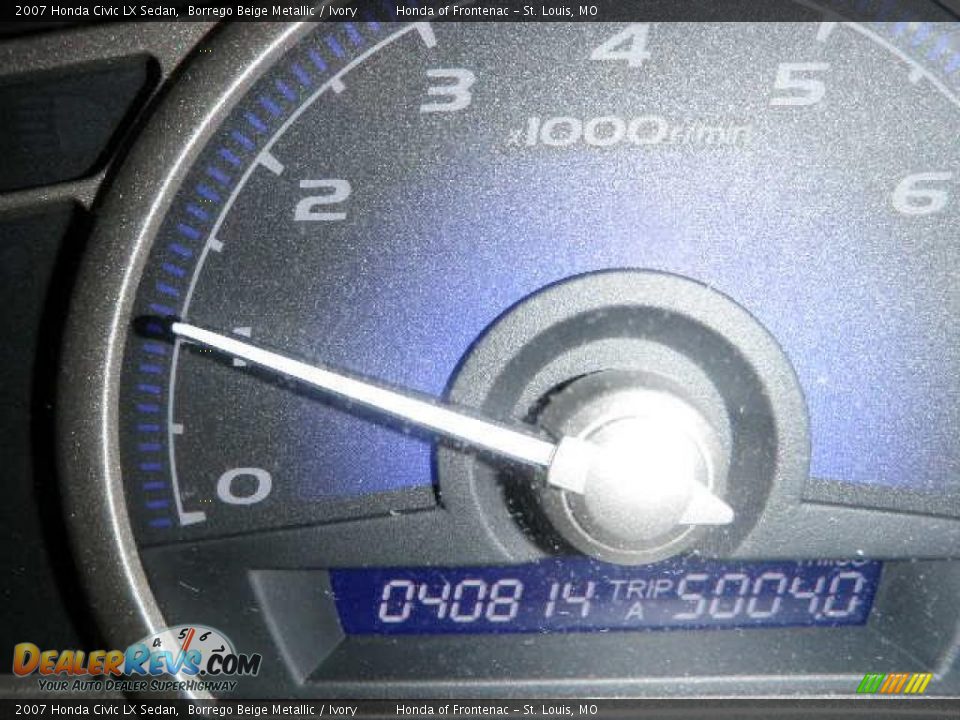2007 Honda Civic LX Sedan Borrego Beige Metallic / Ivory Photo #15