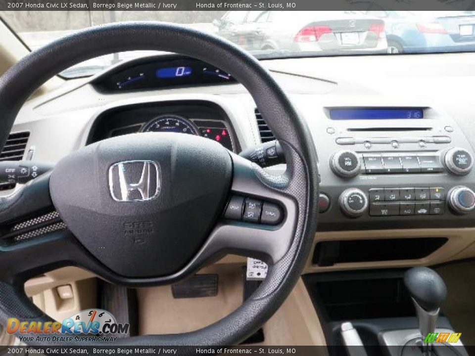 2007 Honda Civic LX Sedan Borrego Beige Metallic / Ivory Photo #16