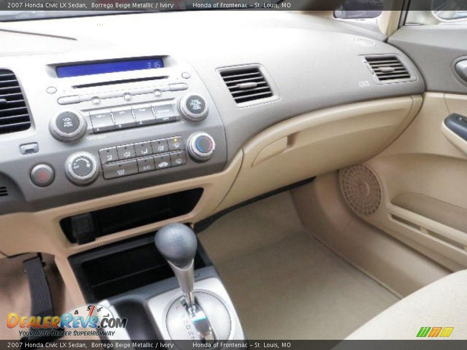 2007 Honda Civic LX Sedan Borrego Beige Metallic / Ivory Photo #17