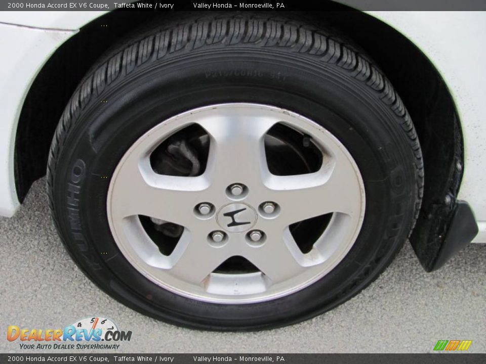 2000 Honda Accord EX V6 Coupe Taffeta White / Ivory Photo #4