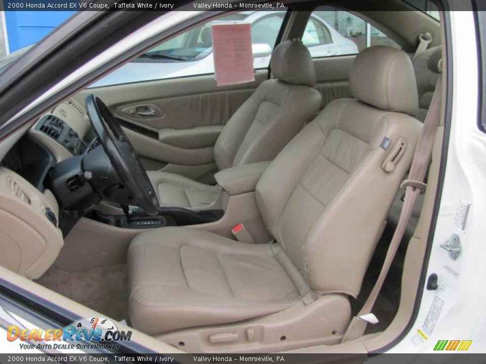 2000 Honda Accord EX V6 Coupe Taffeta White / Ivory Photo #9