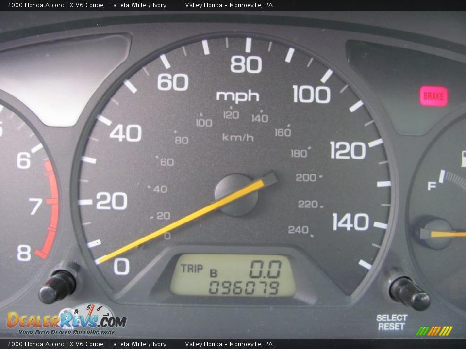 2000 Honda Accord EX V6 Coupe Taffeta White / Ivory Photo #15