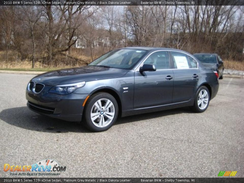 2010 BMW 5 Series 528i xDrive Sedan Platinum Grey Metallic / Black Dakota Leather Photo #1