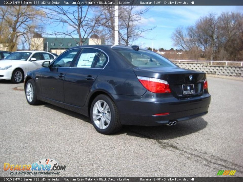 2010 BMW 5 Series 528i xDrive Sedan Platinum Grey Metallic / Black Dakota Leather Photo #3