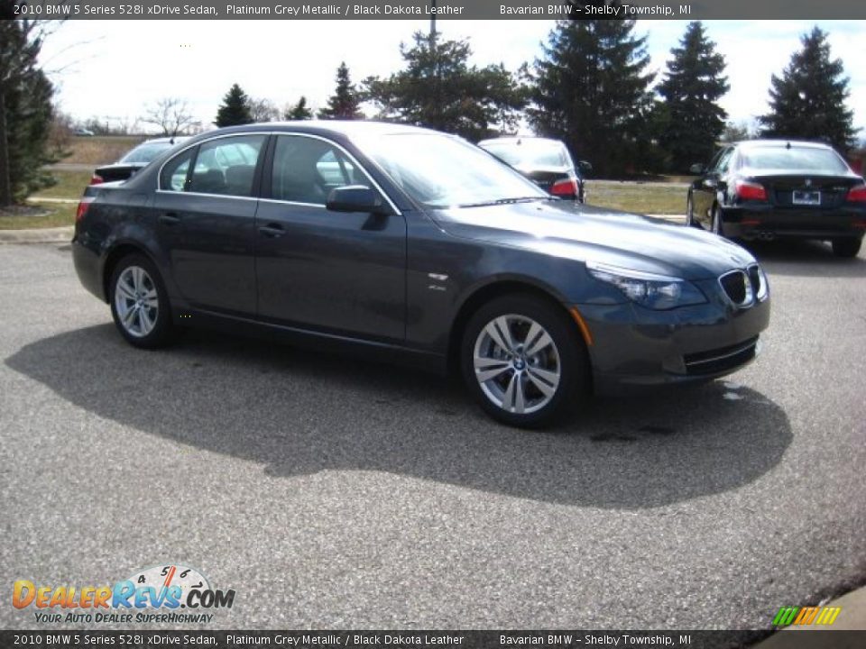 2010 BMW 5 Series 528i xDrive Sedan Platinum Grey Metallic / Black Dakota Leather Photo #7